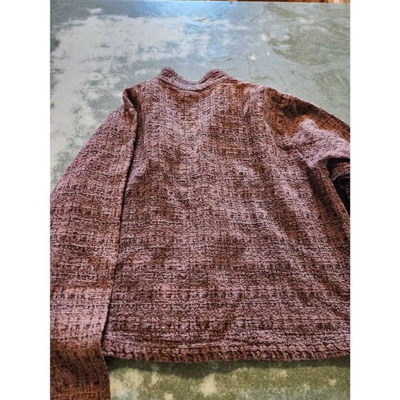 Vintage CP Shades Marled Brown rayon/ Flax Utility Shirt Jacket Shacket Women' - Picture 4 of 4